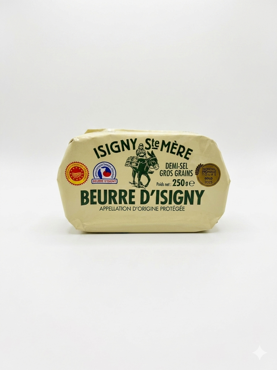 Beurre d'Isigny Sainte-Mère — demi-sel à gros grains
