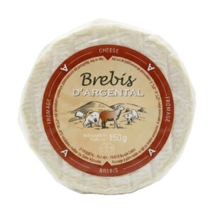 Formaggio Brebis d'Argental a pasta molle e crosta fiorita candida, tagliato per mostrare il cuore cremoso e morbido