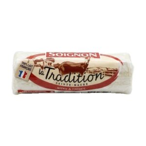 Tronchetto di formaggio di capra Bûchette Soignon La Tradition Sainte-Maure con pasta bianca e morbida