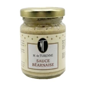 Vasetto in vetro di Sauce Béarnaise Madame de Turenne con etichetta raffinata ed elegante