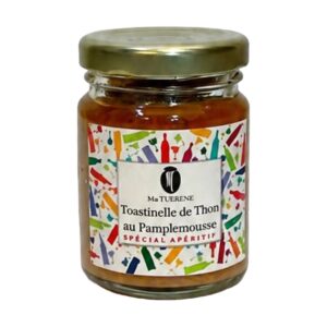 Vasetto in vetro di Toastinelle de Thon au Pamplemousse Madame de Turenne, crema spalmabile gourmet di tonno e pompelmo