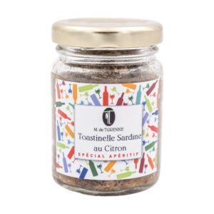 Vasetto in vetro di Toastinelle Sardine au Citron Madame de Turenne, crema spalmabile di mare a base di sardine e limone